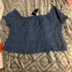 Forever 21 Tops - Forever 21 Denim Crop Top Never Worn Forever 21 Tops - Forever 21 Denim Crop Top Never Worn